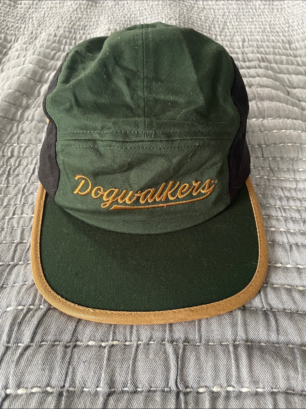 Dogwalkers Green, Black & Tan 5 panel / camp Cap